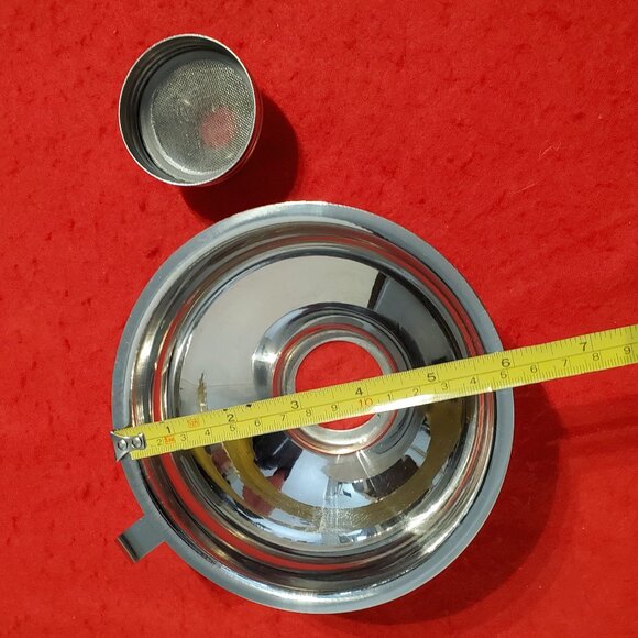 2PC Large Stainless Steel Funnel Strainer, Several Applications - Mint Condition - Picture 1 of 5